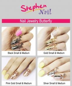 Stephen Nail Jewelry Butterfly (Small Pink Gold)