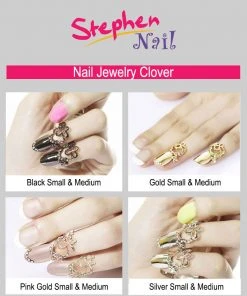 Stephen Nail Jewelry Clover (Small-Pink Gold)