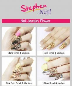 Stephen Nail Jewelry Flower (Small-Gold)