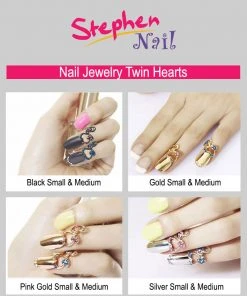 Stephen Nail Jewelry Twin Hearts (Small-Silver)