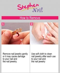 Stephen Nail Jewelry Twin Hearts (Small-Pink Gold)