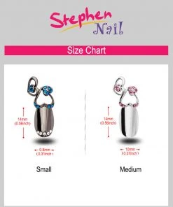 Stephen Nail Jewelry Twin Hearts (Medium-Silver)