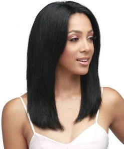 Wigs For Black Women Natural Straight 18 | Lace Front Remy Human Hair Wig By Bobbi Boss