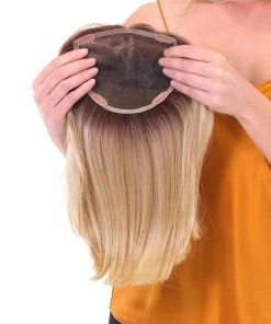 14~16 Inch Premium 100% Handmade Topper 14 Straight | Toppers By Belle Tress 12 14~16 Inch Premium 100% Handmade Topper 14 Straight | Toppers By Belle Tress