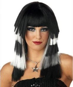California Costume Wigs Club Chaos Black/White Costume Wig By California Costumes