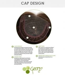 14~16 Inch Long Topper | Lace Front & Monofilament Synthetic Hair Toppers By Envy