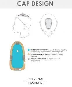 EasiPart HD 8 Inch (Exclusive) | Monofilament Clip-in Crown Volumizer Toppers By Jon Renau 8~12 Inch