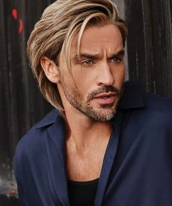 Wigs For Men Daring | Average/Large Men's Lace Front & Monofilament Part Synthetic Wig By HIM