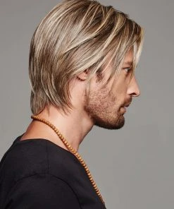 Wigs For Men Daring | Average/Large Men's Lace Front & Monofilament Part Synthetic Wig By HIM