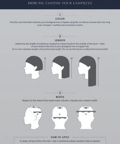 Hair Extensions EasiPieces 8 Inch Length X 9 Inch Width (1pc) | Remy Human Hair Piece By Jon Renau