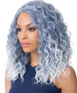 Wigs For Black Women Swiss Lace Marina | Lace Front & Lace Part Synthetic Wig By It's A Wig