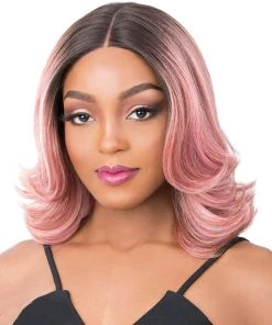 Wigs For Black Women Swiss Lace Serafina | Lace Front & Lace Part Synthetic Wig By It's A Wig