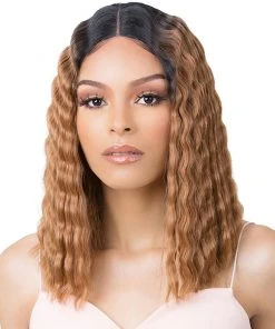 Wigs For Black Women HD Lace Crimped Hair-1 | Lace Front & Lace Part Synthetic Wig By It's A Wig
