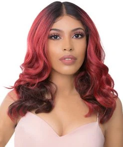 Wigs For Black Women HD T Lace Lussi | Lace Front & Lace Part Synthetic Wig By It's A Wig