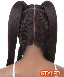 Vixen X Yaki Straight | Lace Front Human Hair Blend Wig By It's A Wig