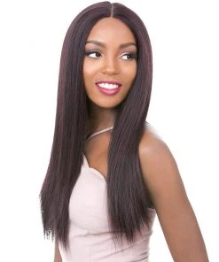 Vixen X Yaki Straight | Lace Front Human Hair Blend Wig By It's A Wig