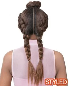 Wigs For Black Women Vixen Y Yaki Straight | Lace Front Human Hair Blend Wig By It's A Wig