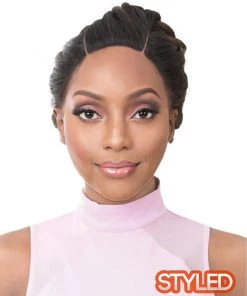 Wigs For Black Women Vixen Y Yaki Straight | Lace Front Human Hair Blend Wig By It's A Wig