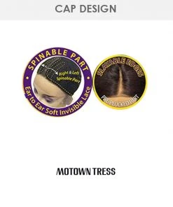 Wigs For Black Women LDP-Estee | Lace Front & Lace Part Synthetic Wig By Motown Tress