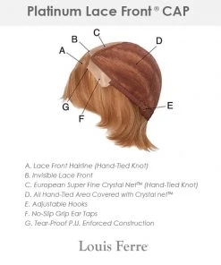 PLF004HM | Lace Front & Monofilament Human Hair Wig By Louis Ferre Wigs For Cancer Patients