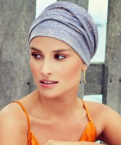 Best Wig Outlet Zoya V Turban - Glitter Print Headwear