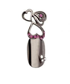 Stephen Nail Jewelry Triple Hearts (Small-Black)