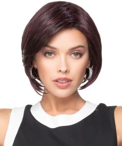 Wigs For Women Angled Bob | Lace Front & Monofilament Part Synthetic Wig By TressAllure