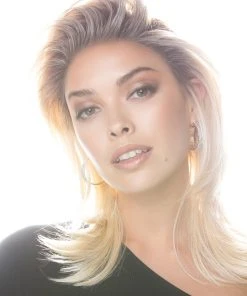 Wigs For Women Feathered Bob | Lace Front & Monofilament Top Synthetic Wig By TressAllure