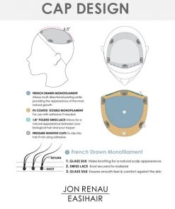 Wiglets Top Form French 18 Inch (Exclusive) | Monofilament Remy Human Hair Toppers By Jon Renau