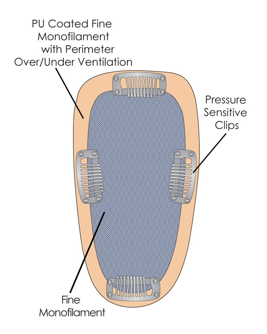 EasiPart HD 18 Inch | Monofilament Clip-in Crown Volumizer Toppers By Jon Renau 12 EasiPart HD 18 Inch | Monofilament Clip-in Crown Volumizer Toppers By Jon Renau
