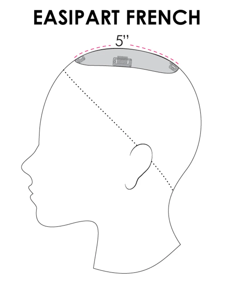 Wiglets EasiPart French 18 Inch (Exclusive) | Monofilament Remy Human Hair Toppers By Jon Renau 9 Wiglets EasiPart French 18 Inch (Exclusive) | Monofilament Remy Human Hair Toppers By Jon Renau