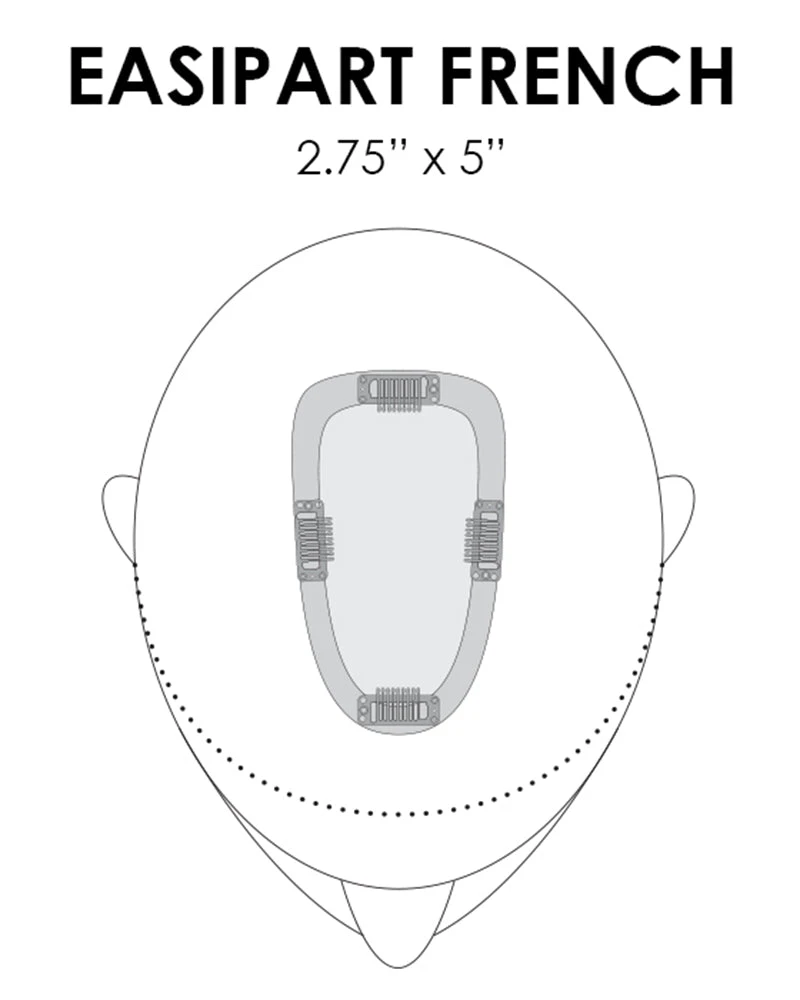 8~12 Inch EasiPart French 12 Inch | Monofilament Remy Human Hair Toppers By Jon Renau 8 8~12 Inch EasiPart French 12 Inch | Monofilament Remy Human Hair Toppers By Jon Renau