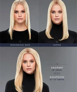 EasiPieces 16 Inch Length X 9 Inch Width (1pc) | Remy Human Hair Piece By Jon Renau